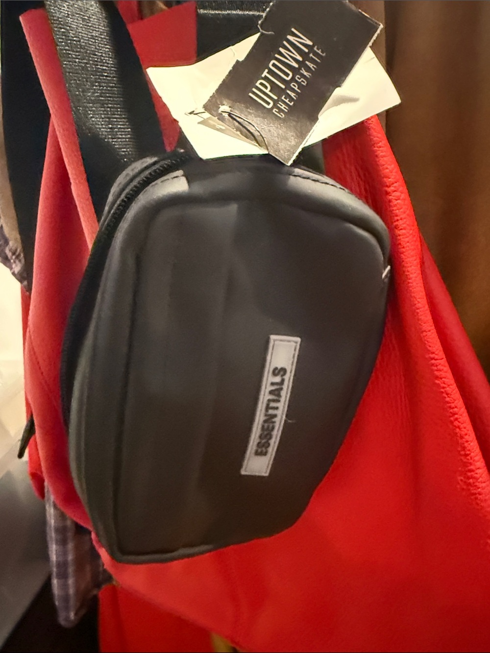 ESSENTIALS Black Crossbody Bag for Men by